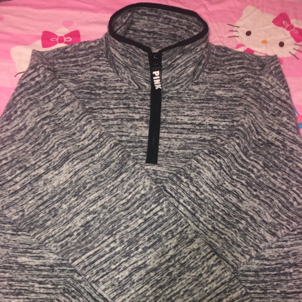 V.S PINK Cropped Quarter Zip (NWOT)